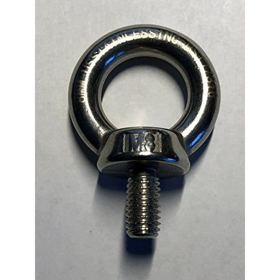 Stainless Steel 316 Lifting Eye Bolt 8mm M8 Marine Grade Heavy Duty