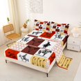 thumbnail image 2 of jejeloiu Western Cowboy Patchwork Pattern Queen Sheet Sets Kids,Retro Boho Farmhouse Print Bed Set,4 Pieces, 2 of 6