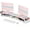 Pink-White Wood, variant on Desk Organizers and Accessories, Dual Monitor Stand Riser with Drawer and 2 Pen Holders, Desk Shelf Metal Computer Racks for Office Workspace Organizers, Desktop Organization (Pink Metal)