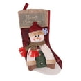 thumbnail image 1 of Inteprter calcetín navideño portátil de Navidad, repuesto decorativo reutilizable para niños, bolsa de regalo, adorno colgante Kits de decoración para fiestas Muñeco de nieve Inteprter HA069129-02, 1 of 6