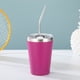 thumbnail image 5 of Vasos de acero inoxidable para niños con tapas a prueba de derrames, pajitas y fundas de silicona, 12 oz, sin BPA, aislados, para bebidas frías y calientes, 5 of 5