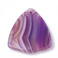 thumbnail image 3 of Dyed Natural Striped Agate/Banded Agate Pendants Mixed Shape Orchid 36~54x32~41x5~7mm Hole: 2mm, 3 of 3