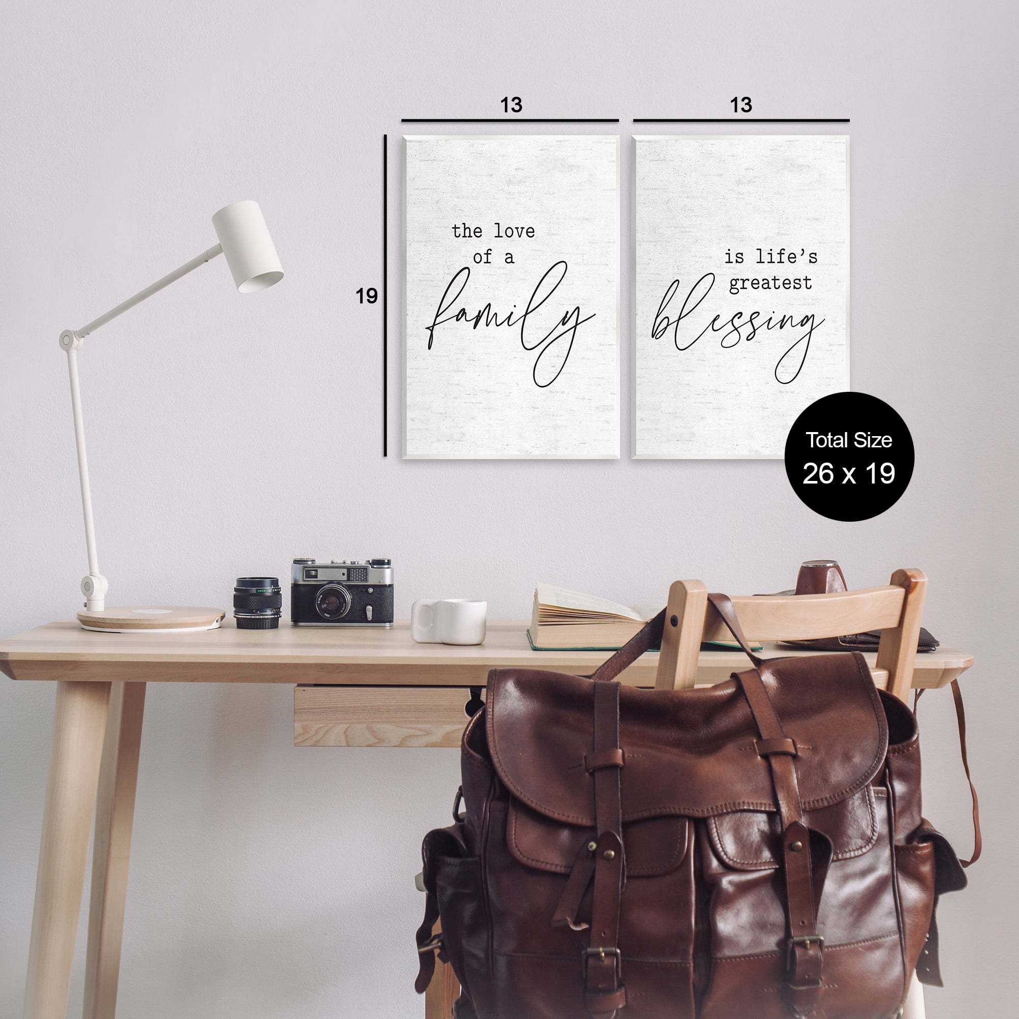 Stupell Industries Life's Greatest Blessing Quote Typography Painting Unframed Art Print Wall Art, 13 x 19, Set of 2
