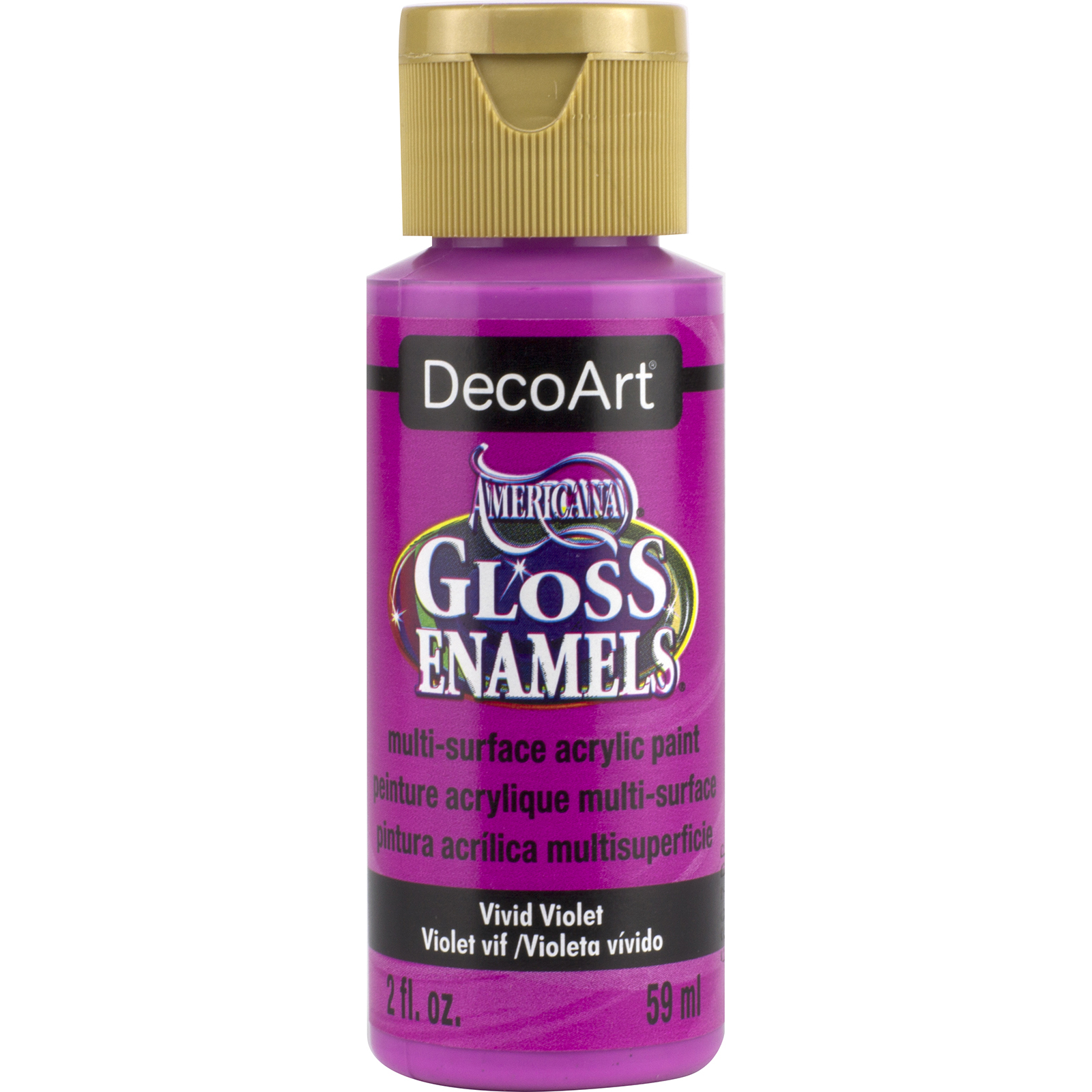 DecoArt Americana Gloss Enamels Acrylic Paint, 2 oz., Vivid Violet