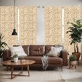 thumbnail image 2 of Ambesonne Floral Window Curtains, Abstract Tender Stems, Each 28" W x 84" L, Beige Caramel Vermilion, 2 of 5