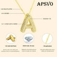thumbnail image 6 of Apsvo Initial Necklaces for Women Gold A-Z Pendant Cubic Zirconia Initial Necklace Balloon Bubble Necklace Alphabet Letter Pendant 18+2 Inches Valentine Birthday Christmas Jewelry Gift, 6 of 8