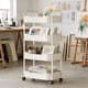 thumbnail image 5 of Carrito de almacenamiento con ruedas de 4 niveles y reposabrazos | Organizador de plástico para cocina y baño | Carrito multiusos móvil para sala, dormitorio y oficina, 5 of 6