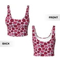 thumbnail image 6 of Goofa Rose Flowers Printed Sports Bras for Women, High Impact Running Bra Workout Crop Tank Tops Longline Sports Bra Push up-XX-Large, 6 of 9