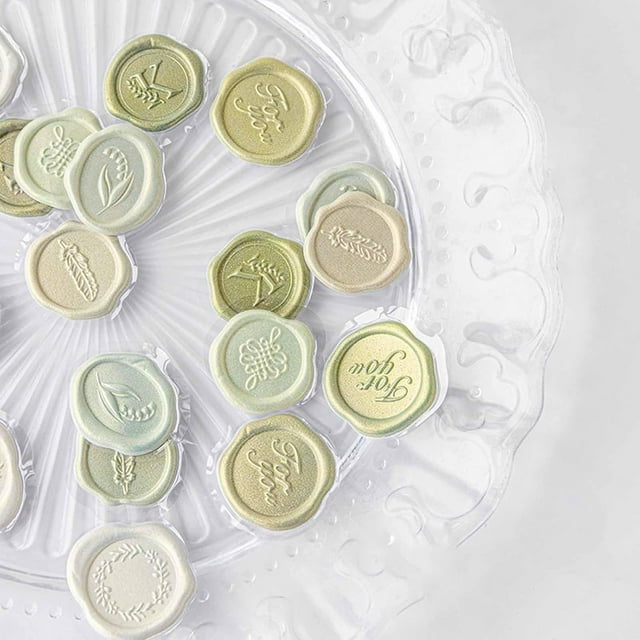 Yazoeia 36 Pcs Wax Seal Stickers Suitable for Banquet Invitations, Envelope Stickers Candy Color Stamp(Pure Color E) CJC912-175814