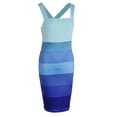 thumbnail image 1 of ajustado con tirantes sin espalda a rayas para mujer Mini para , Azul, S S Yinane Vestido ajustado de las mujeres, 1 of 8