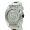 thumbnail image 5 of Pre-Owned GUCCI Sync Interlocking G Shelly Silver Dial Stainless Steel Rubber Men's... (Good), 5 of 9