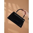 thumbnail image 2 of RUMANLAND Women's Patent Leather Evening Bag, Top Handle Clutch Purse with Glossy Finish and Elegant Structured Design, 2 of 7
