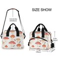 thumbnail image 3 of Lunch Bag Portable Crossbody Meal Bag Cooler Bag Insulated Lunch Bag Food Bag Handheld & Crossbody Design Cartoon Red Mushroom Seamless, 3 of 6