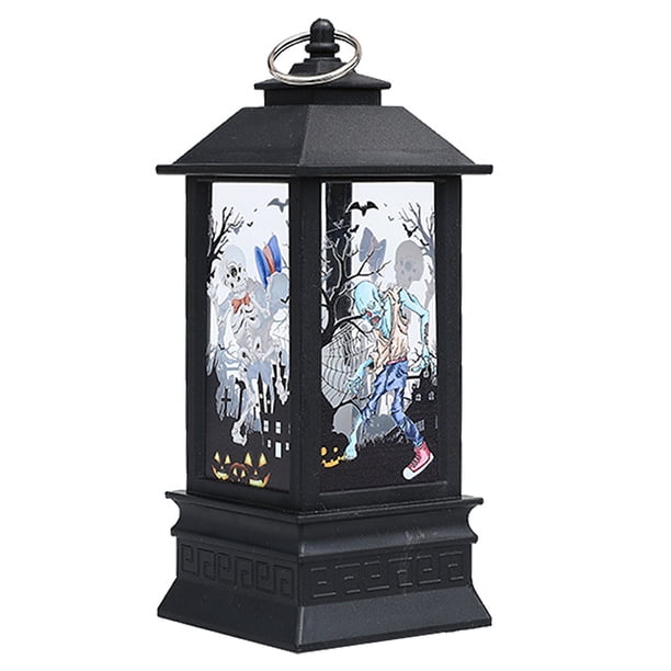 Linterna LED de Halloween LED Luces de hadas Lámpara Murciélagos de bruja Patrón de calavera LED Il yeacher Tipo 2