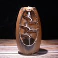 thumbnail image 1 of Ceramic Waterfall Backflow Incense Burner Censer Holder Decor Gift Zen, 1 of 6