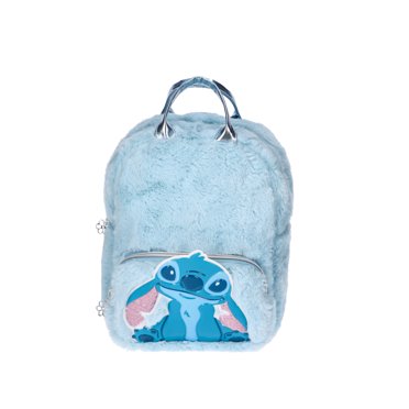 Lilo & Stitch Girls Faux Fur Mini Backpack, Blue