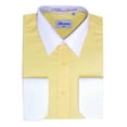 thumbnail image 2 of Berlioni Italy White Collar & Cuffs Mens Two Tone Dress Shirt 19 Colors & Sizes, 2 of 2