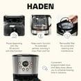 thumbnail image 3 of Haden Coffee Machine, 12 Cup Programmable Coffee Maker, Steel & Copper, 3 of 9