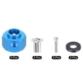 thumbnail image 3 of Aluminum Wheel Hex Hub 8mm Hex Extended Spacers Drive Adapter for RC Crawler Car, Blue, 3 of 5