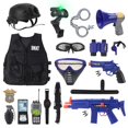 thumbnail image 1 of Disfraz de oficial de policía para niños con accesorios y bolsa, 1 of 9