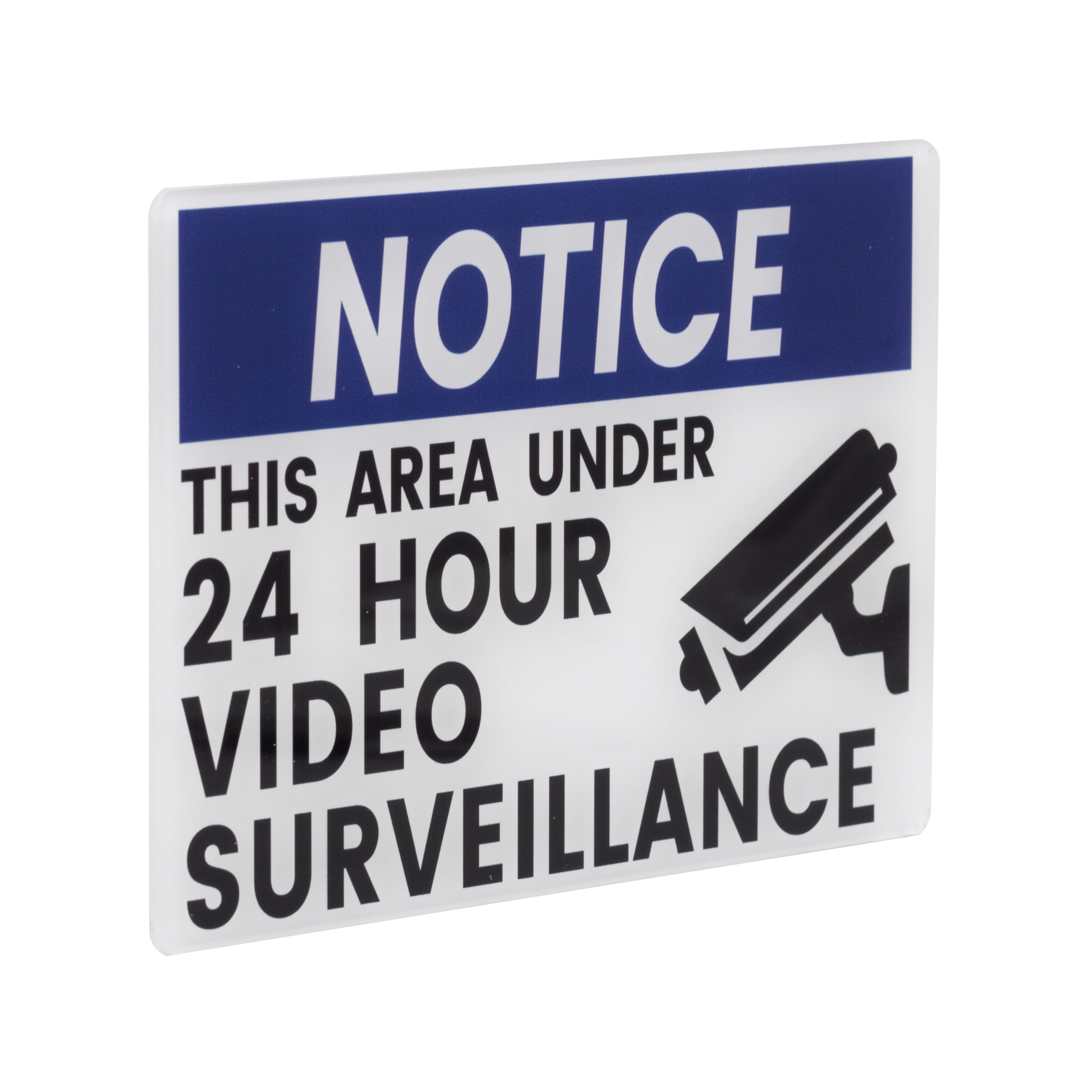 (2 pack) Pen+Gear 24-Hour Video Surveillance Sign, 4 × 6 Inches, White, Weather-Resistant