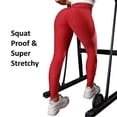 thumbnail image 4 of Ciana Best Workout Butt Lifting Leggings Seamless Scrunch Butt Leggings for Women, Tummy Control, Highwasted Yoga Pants Red - XL, 4 of 4