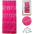 thumbnail image 2 of Organizador de almacenamiento de juguetes para colgar sobre la puerta con 24 bolsillos transparentes, muñecas Barbie y más almacenamiento para coleccionables (rosa), 2 of 5