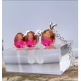 thumbnail image 5 of Oval Pink & Yellow Tourmaline Sterling Silver Earring/Necklace Set OPYTSSENS2, 5 of 9