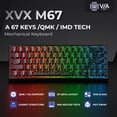 thumbnail image 3 of Teclado XVX M67 60% con teclas IMD QMK/VIA RGB intercambiable en caliente, 3 of 9