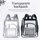 thumbnail image 3 of Mochila transparente de PVC impermeable, bolsa de almacenamiento de gran capacidad, mochila escolar para estudiantes, para hombres y mujeres, 3 of 6