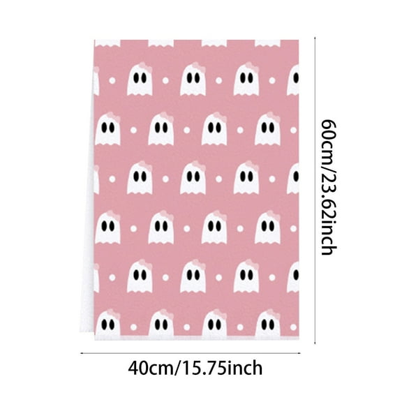 Halloween Dish Towels Set of 2, Jack-O-Lantern Ghost Bats Kitchen Towels 15.75x23.62 Inches, Absorbent Boo Trick or Treat Hand Towels for Holiday Decor, Funny Spooky Themed Dishcloths for Home