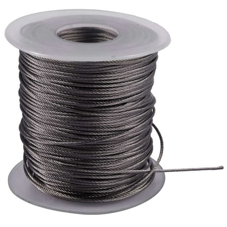 

Hoisting Lifting 7x7 1mm Dia Stainless Steel Flexible Wire Rope 177Ft