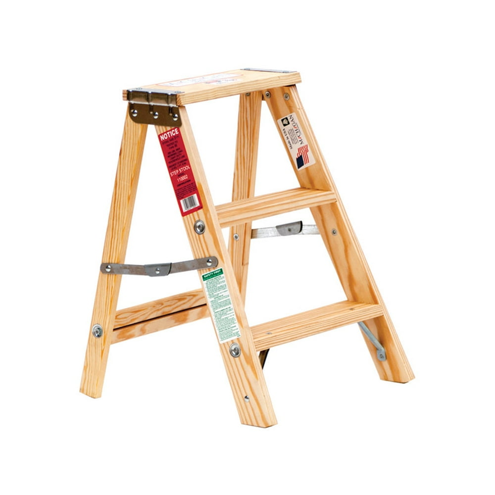Michigan Ladder 24 in. H Wood Step Ladder Type III 200 lb. Walmart