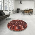thumbnail image 4 of Ahgly Company Machine Washable Indoor Rectangle Contemporary Chestnut Brown Area Rugs, 4' x 6', 4 of 7