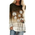 thumbnail image 1 of Tops de otoño para mujer, blusa holgada de manga larga con estampado Floral para el trabajo, 1 of 5