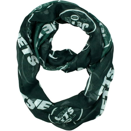 Nfl Zippo New York Jets - Little Earth - NFL Sheer Infinity Scarf, New York Jets
