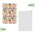 thumbnail image 2 of Lsque Groovy Daisy Flowers Premium Golf Towel - Ultra Absorbent and Quick Drying Microfiber Towel with Carabiner - Gift for Men -24" X 16", 2 of 8