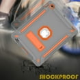 thumbnail image 6 of iPad 2 Case, iPad 3 Case, iPad 4 Case, Dteck Kickstand Heavy Duty Rugged Shockproof High Impact Resistant Hybrid Three Layer Full Body Protective Cover w/ Screen Protector For iPad 2 3 4,Gray/Orange, 6 of 7