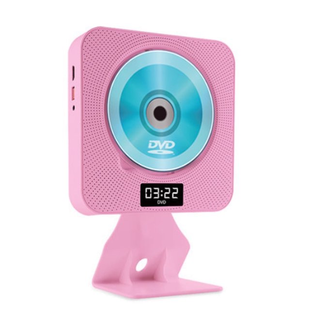 MEGICOT Bluetooth 5.0 Wall Mountable CD DVD Player with Pull-switch Dust Cover Remote Control LCD Display Built-in Speakers, Portable Music Player Support FM Radio CD/DVD/MP3/USB/AUX