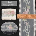 thumbnail image 2 of Cinta de encaje con bordado floral de 10 yardas, tela de tul vintage, 2 of 5