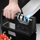thumbnail image 1 of Afilador de cuchillos de mano | Afilado de precisión de 3 etapas para cuchillos y tijeras de cocina | Base antideslizante y compartimento para colgar | Herramienta de cocina compacta para el hogar y, 1 of 6
