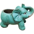 thumbnail image 4 of Cute Animal Elephant Shaped Ceramic Succulent Cactus Air Plant Flower Pots Planters-Plant Not Included (Pleasant Elephant), 4 of 11
