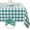 Green Teal, variant on 100% Waterproof PVC Table Cloth, Oil-Proof Spill-Proof Vinyl Rectangle Tablecloth, Wipeable Table Cover for Outdoor and Indoor Use, 52x52 Inch, Grey Checkered Pattern