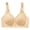 Khaki, variant on Women's Front Button Wireless Sports Bra, Medium Support Jacquard Leaf Bra, Breathable Moisture Wicking Workout Bra for Yoga Daily Wear