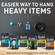 3M CLAW 25 lb. Drywall Picture Hanger with Spot Marker, Gray, Heavyweight Hanging Solution for Room Decor and Office Decor, Including Mirrors or Framed Art, 4 Wall Hangers, 4 Spot Markers