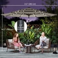 thumbnail image 3 of Outsunny 9.3 ft Patio Umbrella with Solar Lights, Cover, Outdoor Parasol, 3 of 10
