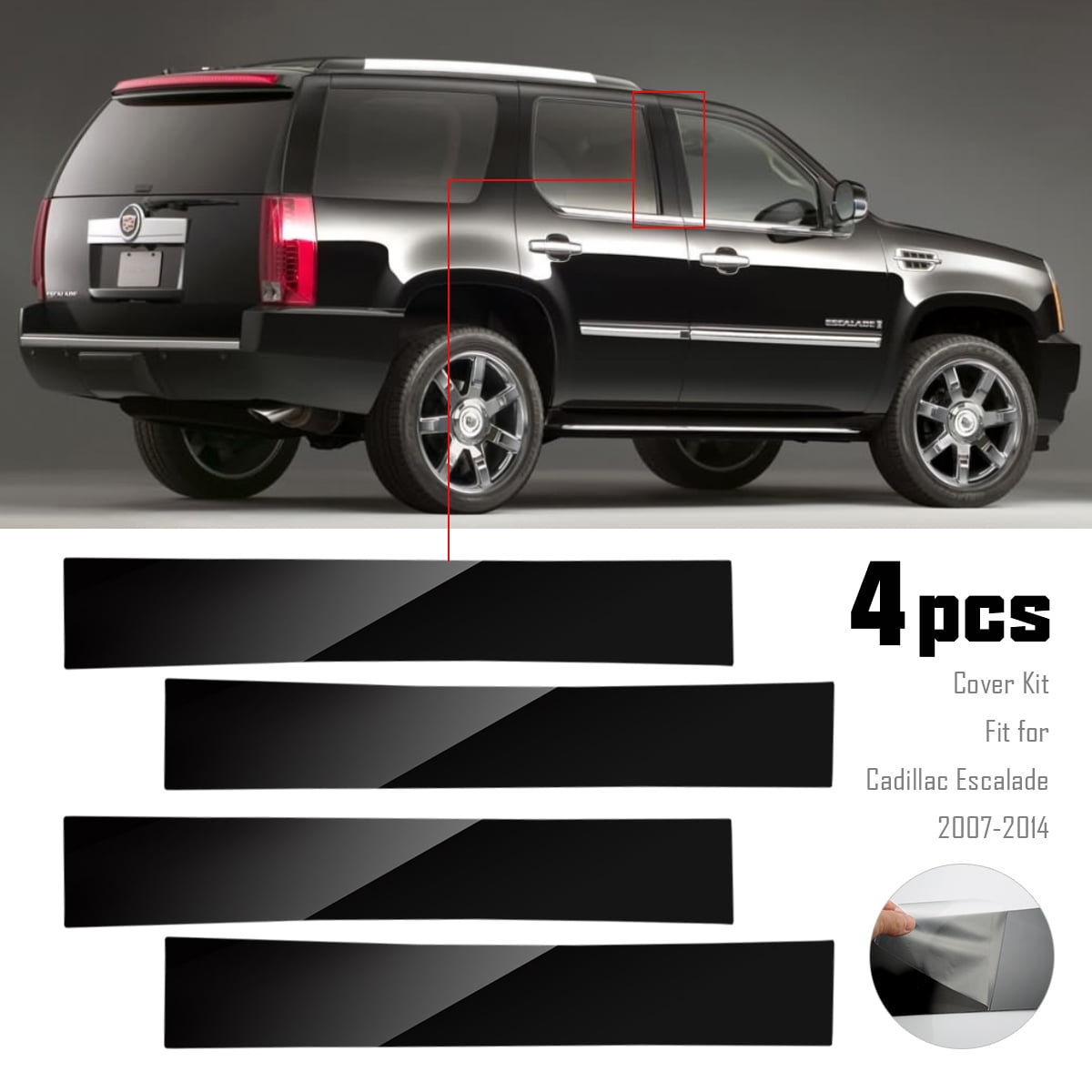 For 2007-2014 CHEVY TAHOE Chrome Fuel Gas Door COVER OVERLAY Trim