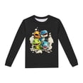 thumbnail image 5 of Pyjamas pour Enfants Garçons Ensemble de Pyjama Imprimé Dinosaure Col Rond Manches Longues Pantalon 2 Pcs Printemps Automne Pyjamas Bébé Noir 7 Ans-8 Ans, 5 of 5