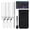 B, variant on Decorr Stainless Steel Triple Prong BBQ Skewers Set, 2-Pack Reusable Meat Forks with Storage Bag, Silicone Basting Brush & Meat Smoking Guide, Ideal for Grilling Chicken, Steak, Vegetables