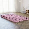 thumbnail image 5 of Butterfly Foldable Mattress, Gracious Spring Animal, 78.7" x 47.2", Pale Pink Charcoal Grey, by Ambesonne, 5 of 6